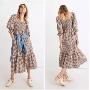 Madewell Lucie smocked midi dress